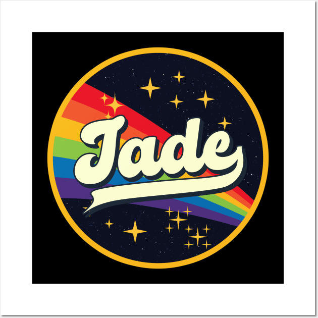 Jade // Rainbow In Space Vintage Style Wall Art by LMW Art